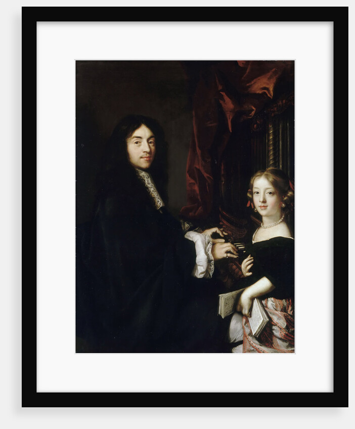 Portrait of the Organist Charles Couperin with the Daughter by Claude Lefèbvre