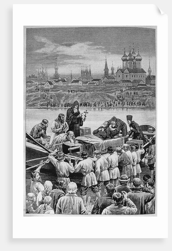 The Death of Patriarch Nikon at the Kotorosl River in Tropino by Nikolai Dmitrievich Dmitriev-Orenburgsky