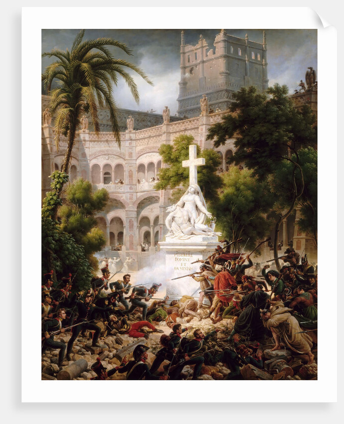 Assault of the monastery of of Santa Engracia, February 8, 1809 by Baron Louis-François Lejeune