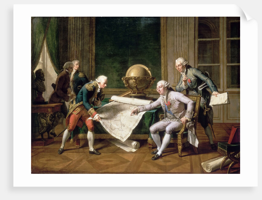 Louis XVI gives instructions to Captain La Pérouse, 29 June 1785 by Nicolas André Monsiaux