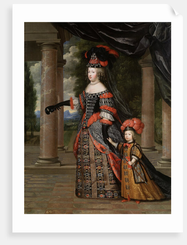 Maria Theresa of Spain with Her son, the Dauphin, Louis of France by Henri Beaubrun