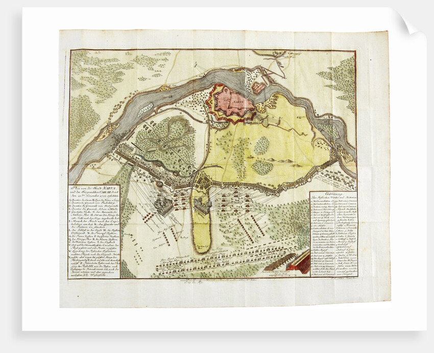Map of the Battle at Narva by Anonymous master