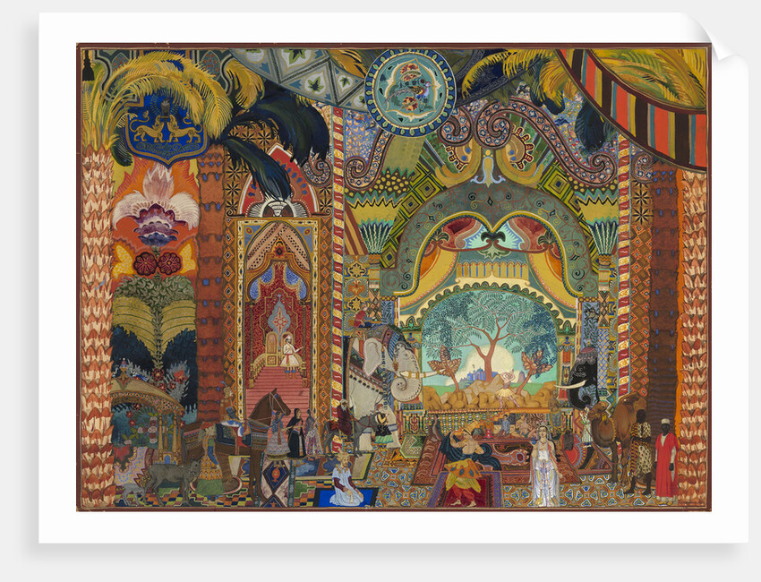 Stage design for the ballet The Firebird by I. Stravinsky by Vladimir Pleshakov