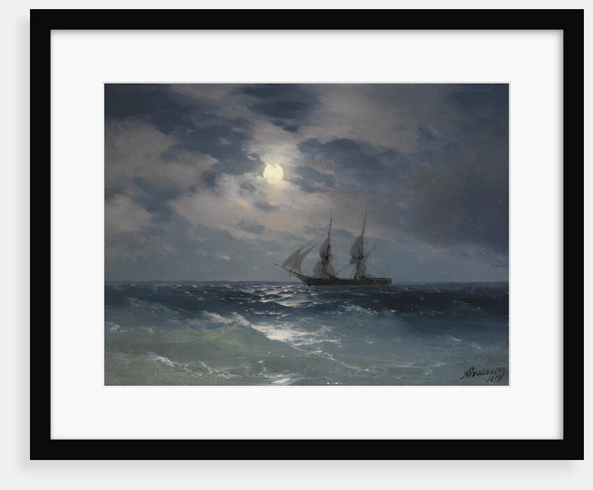 Brig Mercury by Ivan Konstantinovich Aivazovsky