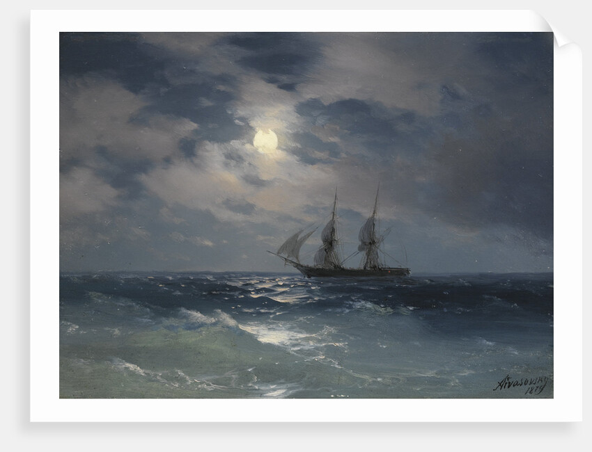Brig Mercury by Ivan Konstantinovich Aivazovsky