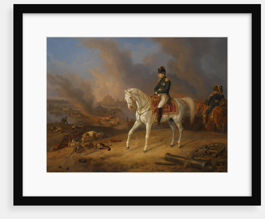 Napoleon Bonaparte before the burning City of Smolensk by Albrecht Adam