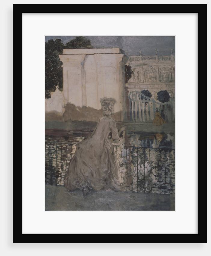 Lady at the pond by Konstantin Andreyevich Somov