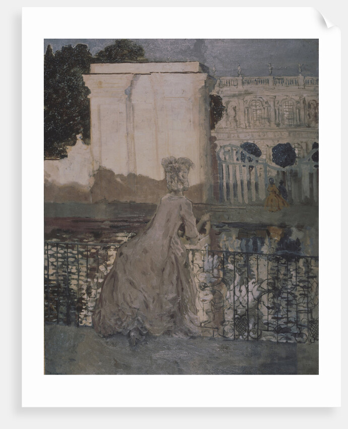 Lady at the pond by Konstantin Andreyevich Somov