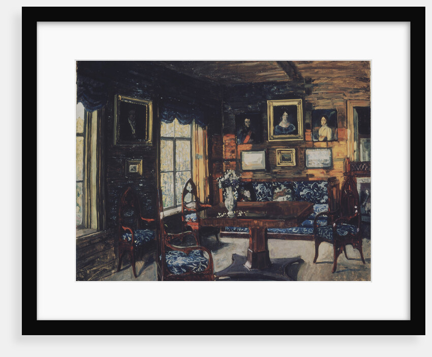 The Drawing room in the Manor house Rozhdestveno by Stanislav Yulianovich Zhukovsky