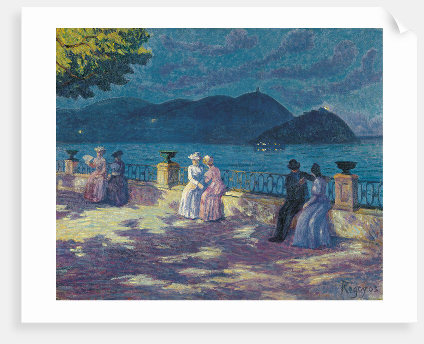 La Concha at night-time by Darío de Regoyos y Valdés