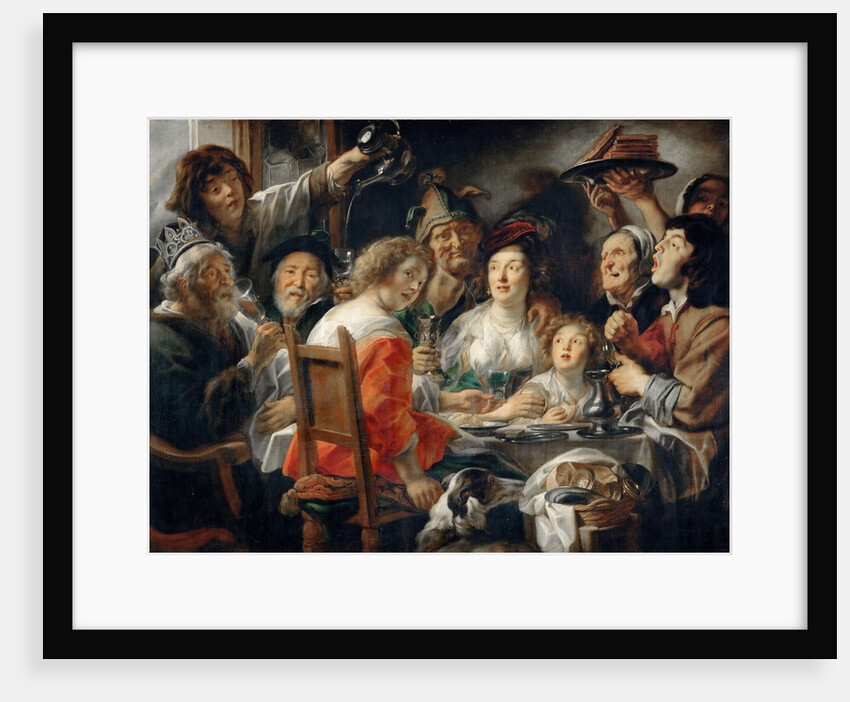 The King Drinks, or Family Meal on the Feast of Epiphany by Jacob Jordaens
