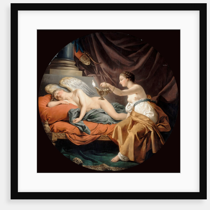 Psyche Surprising Sleeping Cupid by Louis-Jean-François Lagrenée