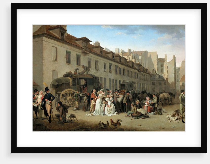 Arrival of the Stagecoach in the Courtyard of the Messageries by Louis-Léopold Boilly