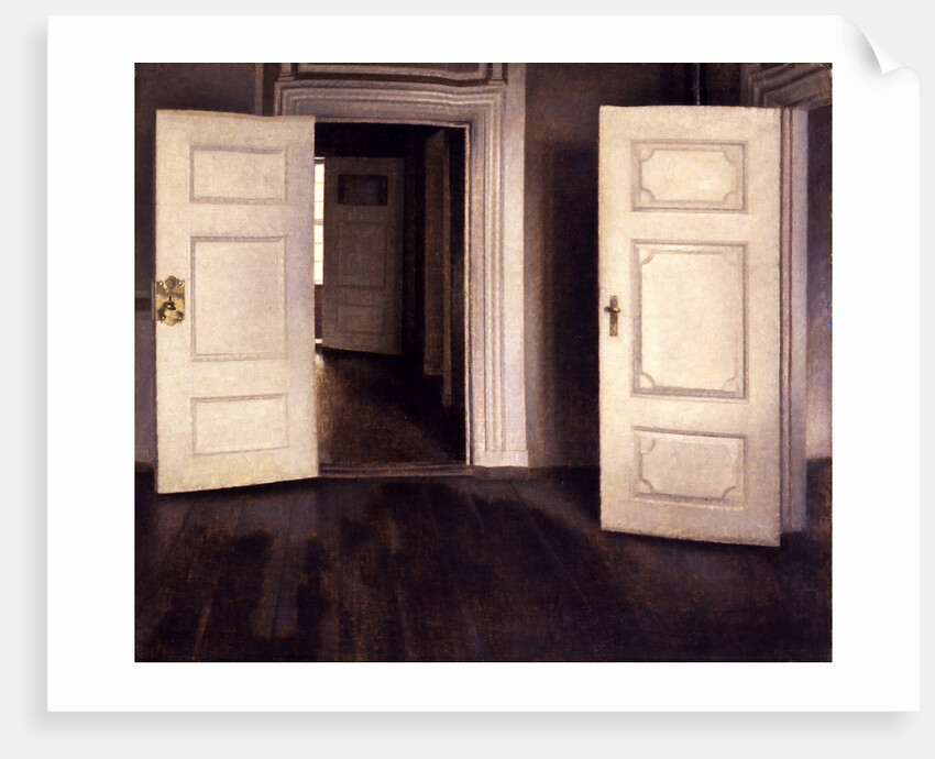 Open Doors by Vilhelm Hammershøi