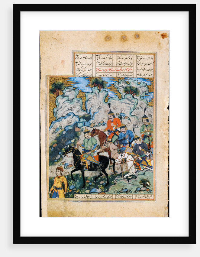 Esfandiyar and His Army (Manuscript illumination from the epic Shahname by Ferdowsi) by Iranian master
