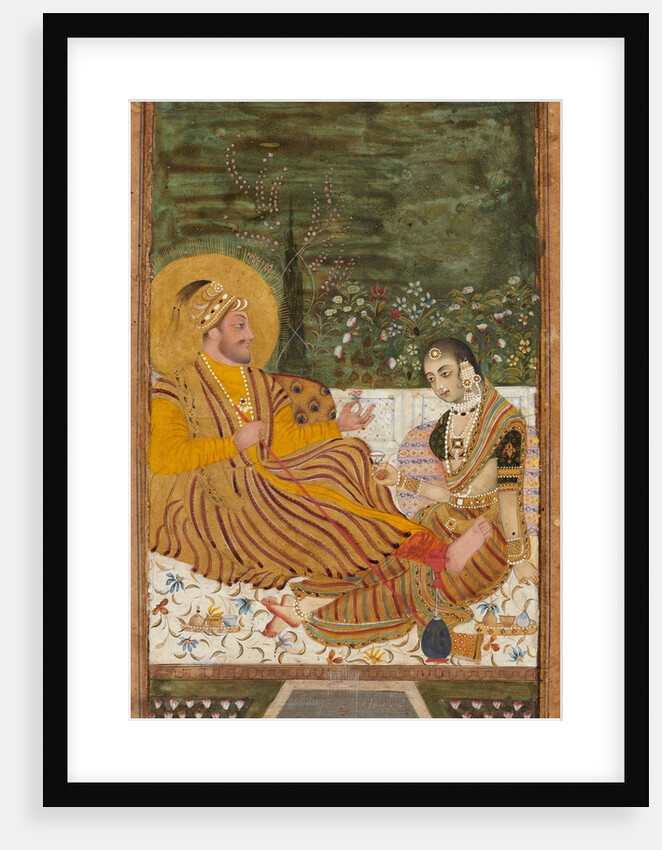 Ali Adil Shah II of Bijapur with a Woman by Indian Art