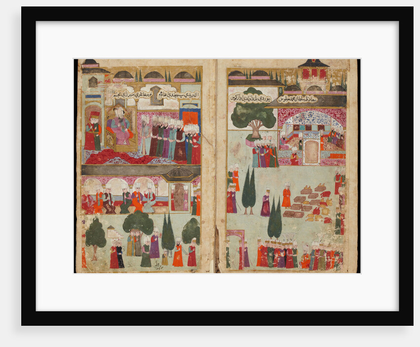Mehmed III?s Coronation in the Topkapi Palace in 1595 (From Manuscript Mehmed IIIs Campaign in Hung by Turkish master
