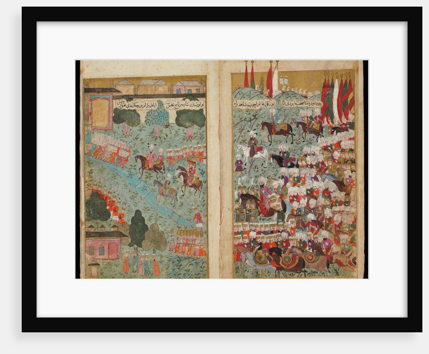 Mehmed III Arrives at the Head of the Victorious Army in Istanbul (From Manuscript Mehmed IIIs Camp by Turkish master