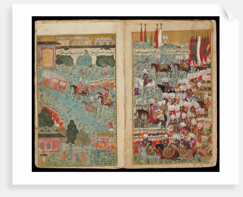 Mehmed III Arrives at the Head of the Victorious Army in Istanbul (From Manuscript Mehmed IIIs Camp by Turkish master