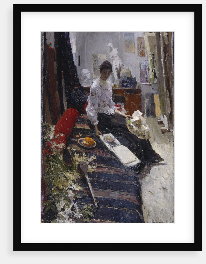 In the Painters Studio by Konstantin Alexeyevich Korovin