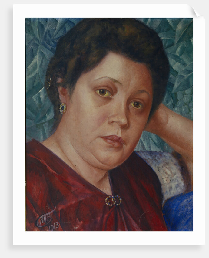 Portrait of the Opera singer Vera Petrova-Zvantseva by Kuzma Sergeyevich Petrov-Vodkin