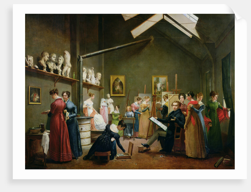 The Studio Interior of Abel de Pujol by Adrienne Marie Louise Grandpierre-Deverzy