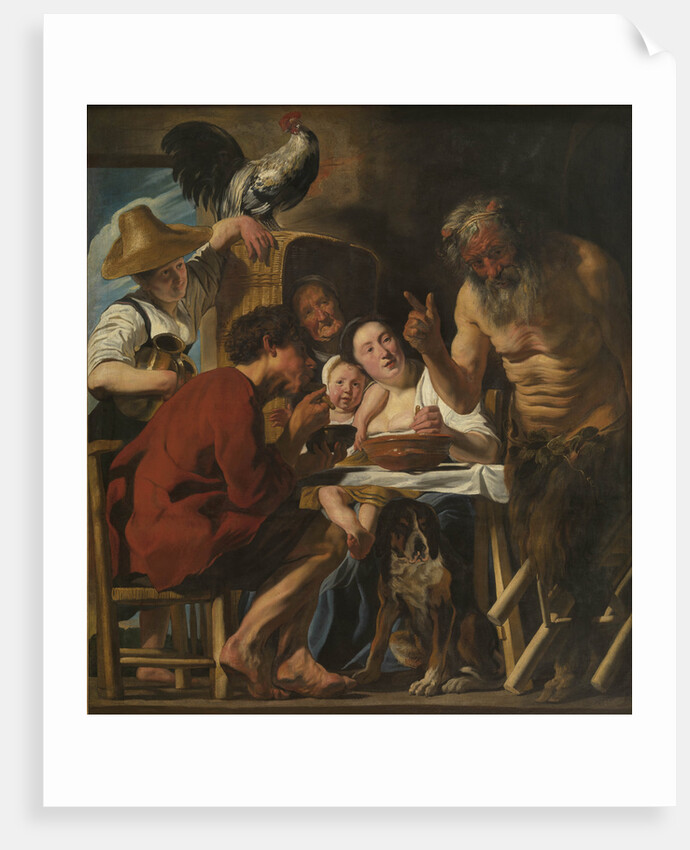 Satyr and peasant family by Jacob Jordaens