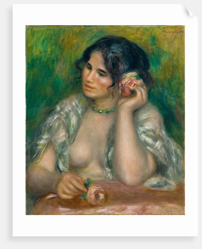 Gabrielle à la rose by Pierre Auguste Renoir