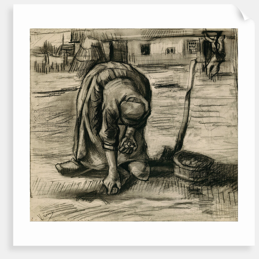Peasant Woman Planting Potatoes by Vincent van Gogh
