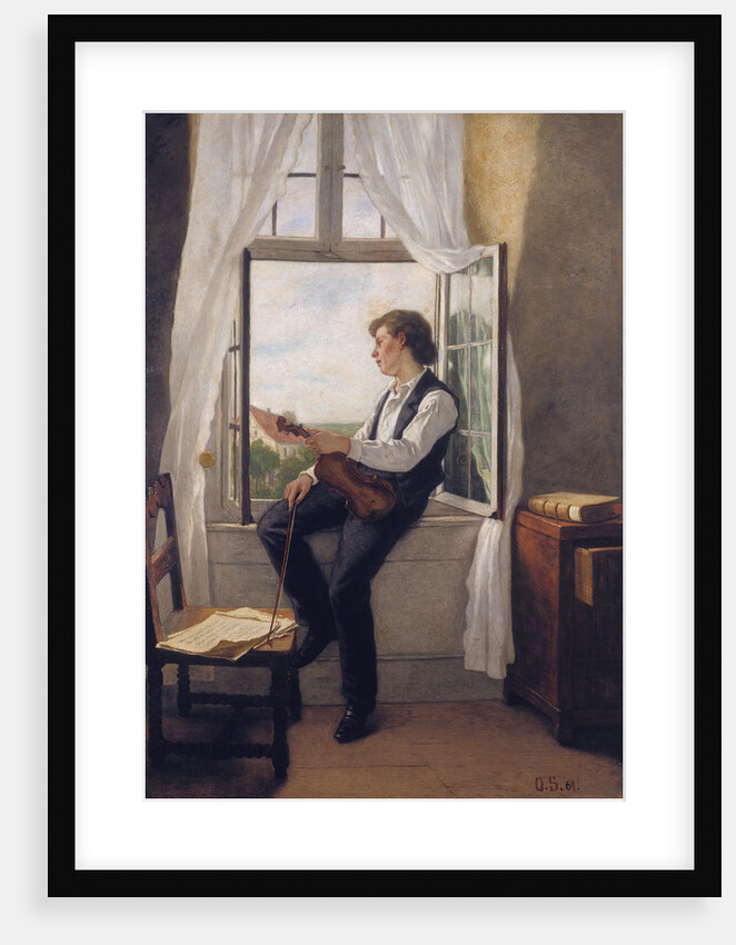 The Violinist at the Window by Franz Otto Scholderer