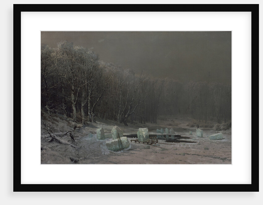 Winter. Ice splitting by Arseni Ivanovich Meshchersky
