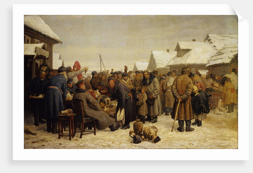 Public property auction for the arrears by Vasili Maximovich Maximov
