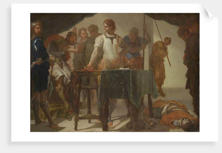 Mucius Scaevola Confronting King Porsenna by Bernardo Cavallino