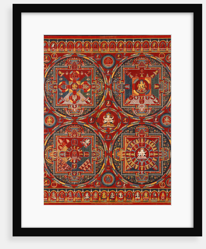 Sakya order. Four Mandalas of the Vajravali Series (Thangka) by Tibetan culture
