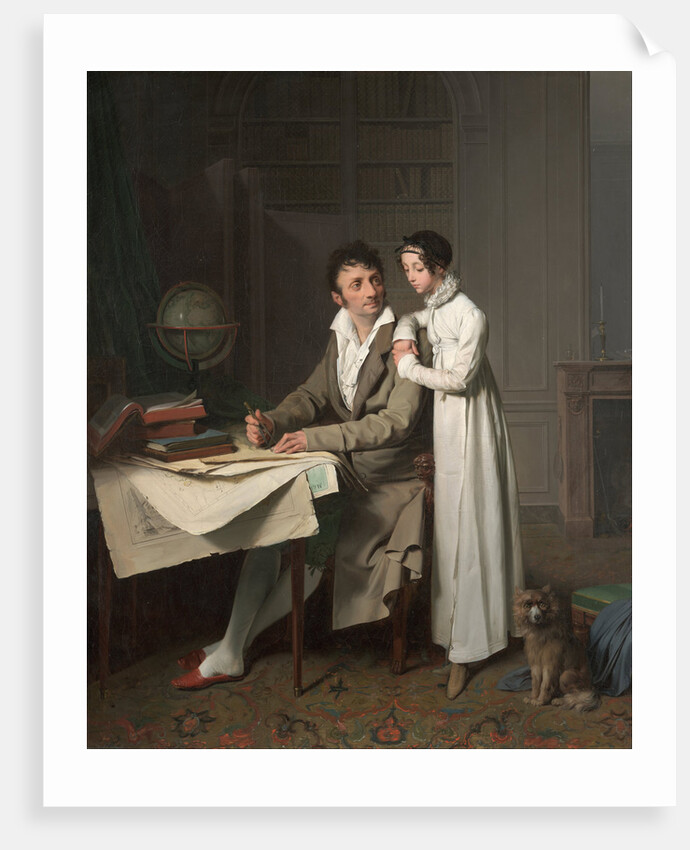 The Geography Lesson (Portrait of Monsieur Gaudry and His Daughter) by Louis-Léopold Boilly