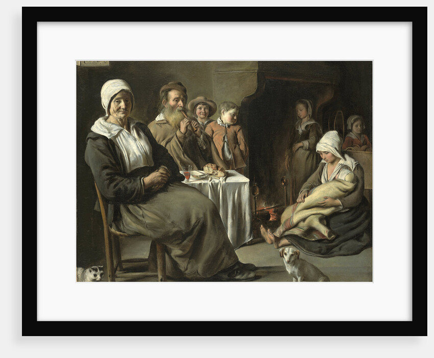 Peasant Interior with an Old Flute Player by Louis Le Nain
