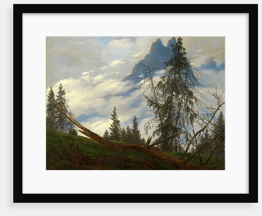 Mountain Peak with Drifting Clouds by Caspar David Friedrich