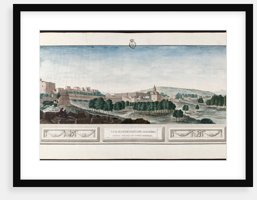 View of the Alhambra in Granada by José de Hermosilla