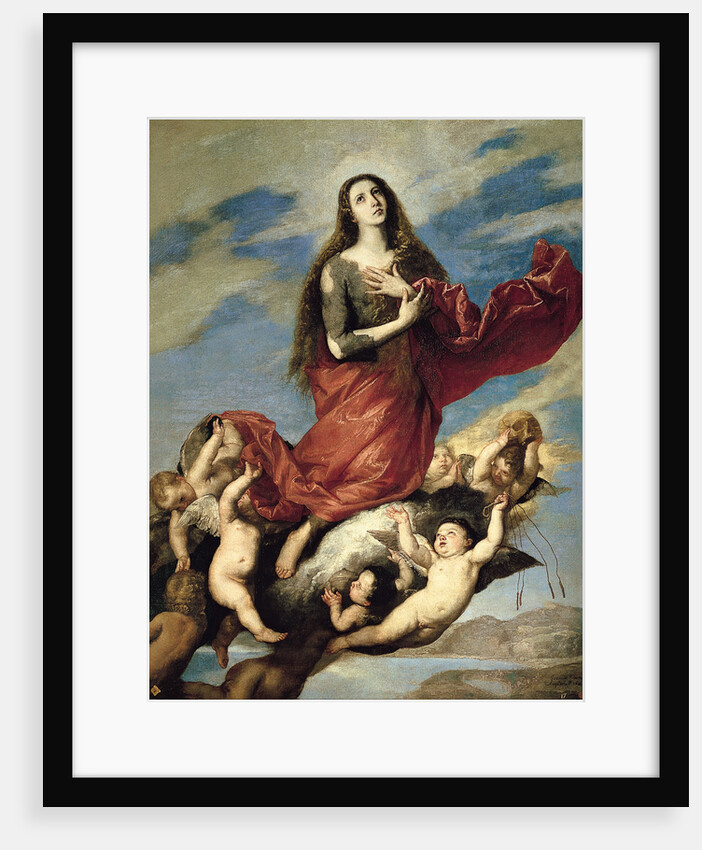 Mary Magdalene Taken up to Heaven by José de Ribera