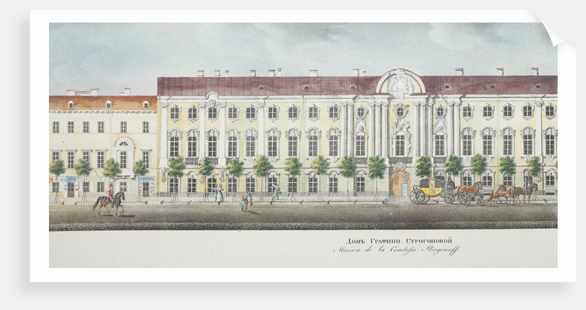 The Stroganov Palace by Vasily Semyonovich Sadovnikov