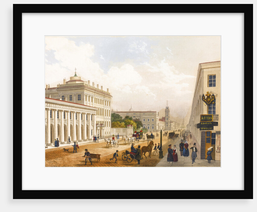 View of the Nevsky Prospekt in Saint Petersburg by Jules Charlemagne