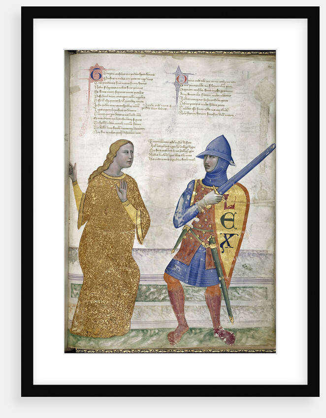 Prudence and Justice (From Regia Carmina by Convenevole da Prato) by Pacino di Buonaguida