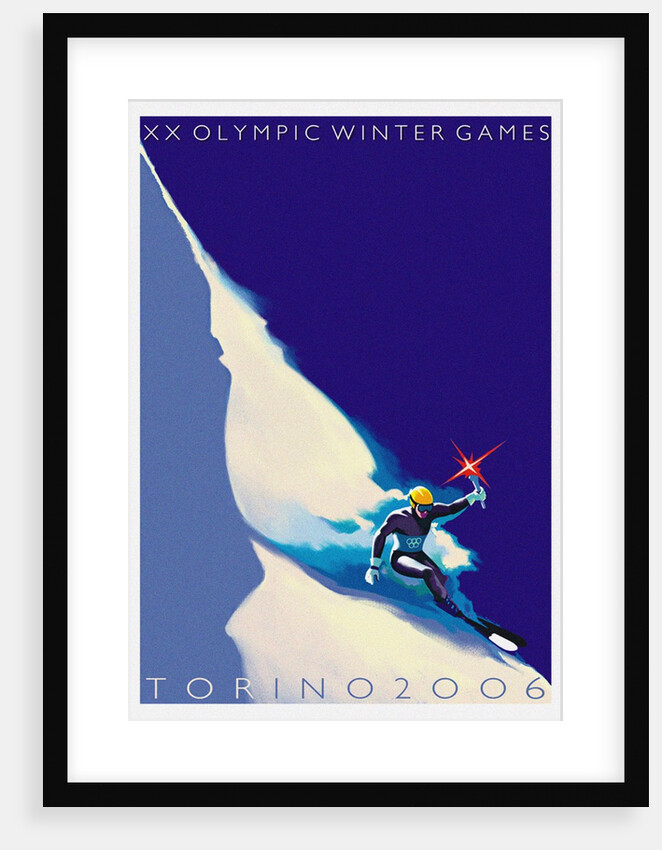 Official poster for the XX Olympic Winter Games 2006 in Turin by Stefano Riboli