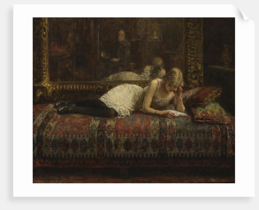 The Artist and His Model by Alexei Alexeyevich Harlamov