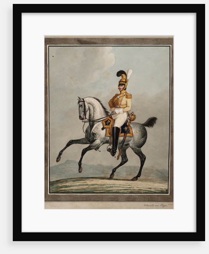 Dragoon officer of the Royal Saxon Army by Alexander Ivanovich Sauerweid