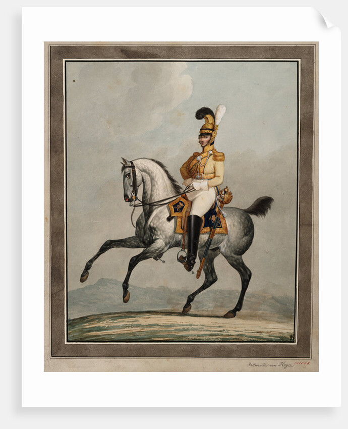 Dragoon officer of the Royal Saxon Army by Alexander Ivanovich Sauerweid