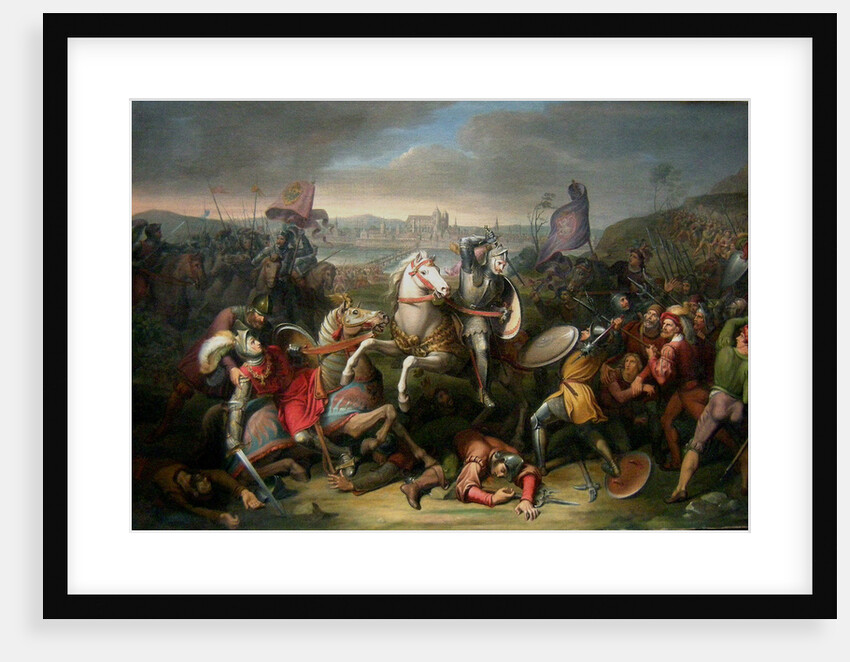 Duke Erich von Calenberg rescues Emperor Maximilian in the Battle at Regensburg in 1504 by Johann Christian Riepenhausen