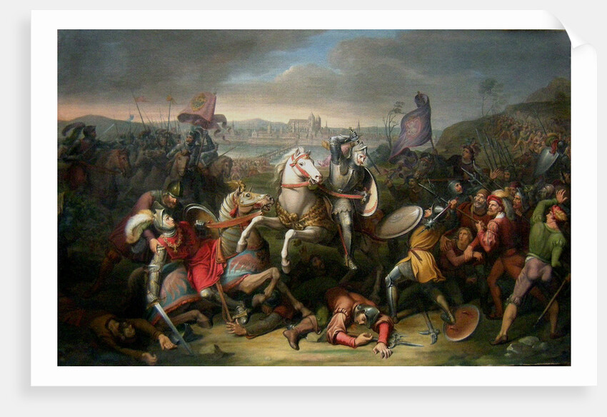 Duke Erich von Calenberg rescues Emperor Maximilian in the Battle at Regensburg in 1504 by Johann Christian Riepenhausen