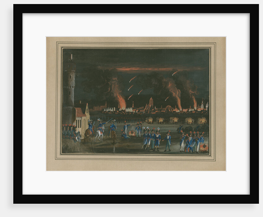 Bombardment of Frankfurt am Main by the French Army, July 13, 1796 by Christian Georg Schütz the Younger