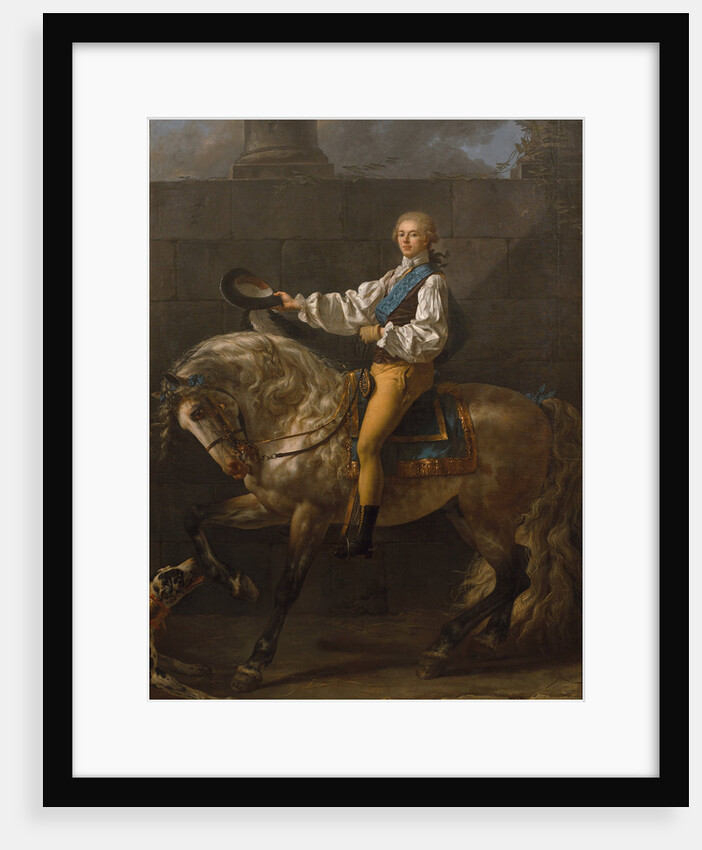 Equestrian portrait of Stanislaw Kostka Potocki by Jacques Louis David
